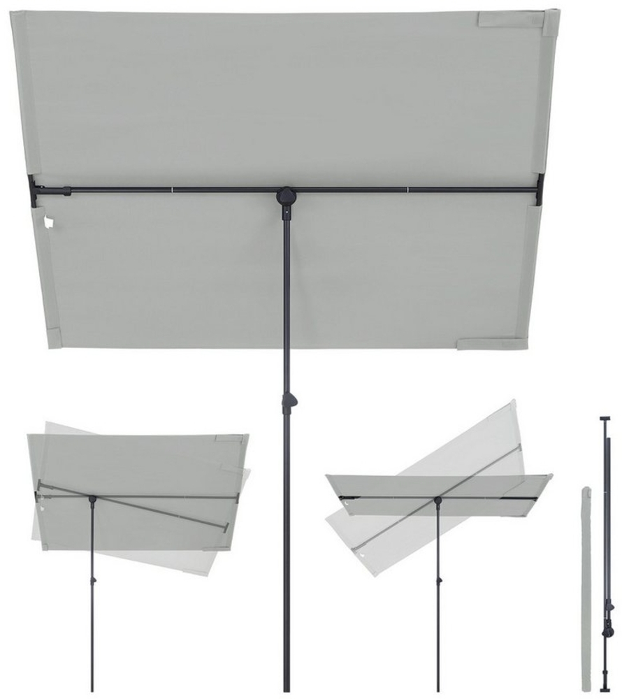 Sekey Balkonschirm 180 x 130 cm Rechteckiger Sonnenschirm Balkon, flexibler Allrounder, LxB: 180,00x130,00 cm, Drehbare Balkonblende, Sonnenschutz für Balkon und Terrasse, UV50+ Bild 1