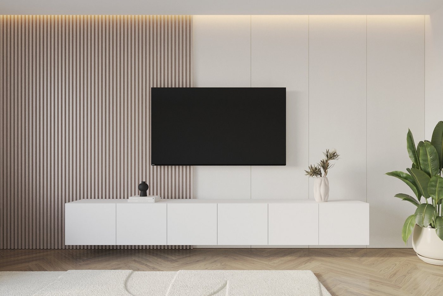 ALTDECOR Lowboard ELIO (3 St, TV-Schrank, TV Möbel, TV Cabinet, Fernsehtisch hängend 3x100cm), Fernseher schrank, TV Kommode, TV Tisch, TV Sideboard, TV Boar Bild 1