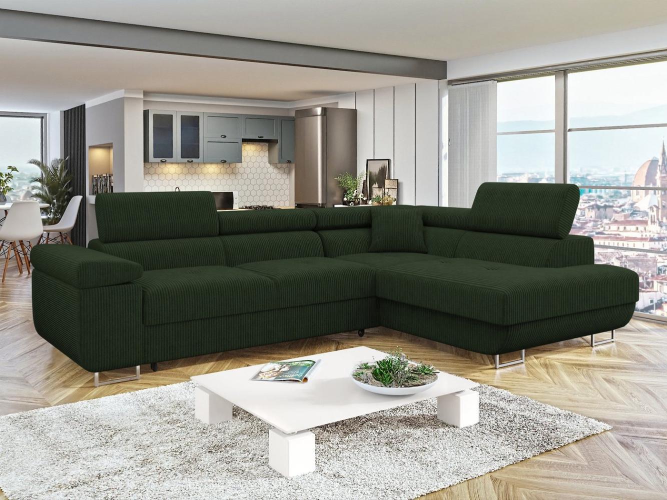 Ecksofa Torezio Cord (Farbe: Poso 14, Seite: Rechts) Bild 1