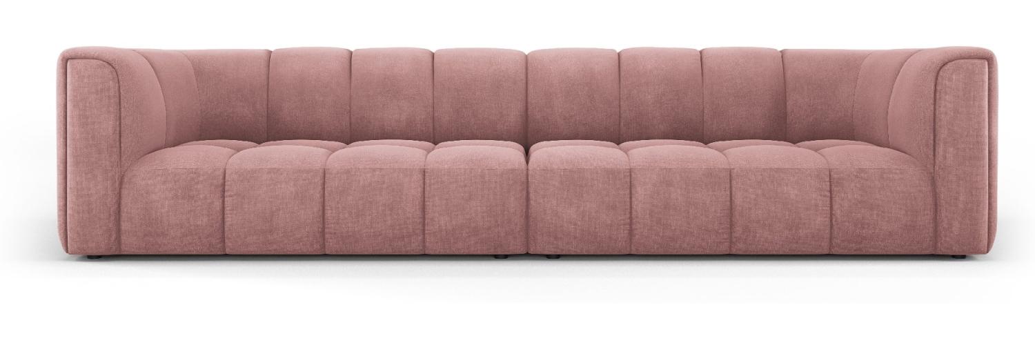 Micadoni Modulares Sofa Serena 4-Sitzer Strukturierter Stoff Rosa Bild 1