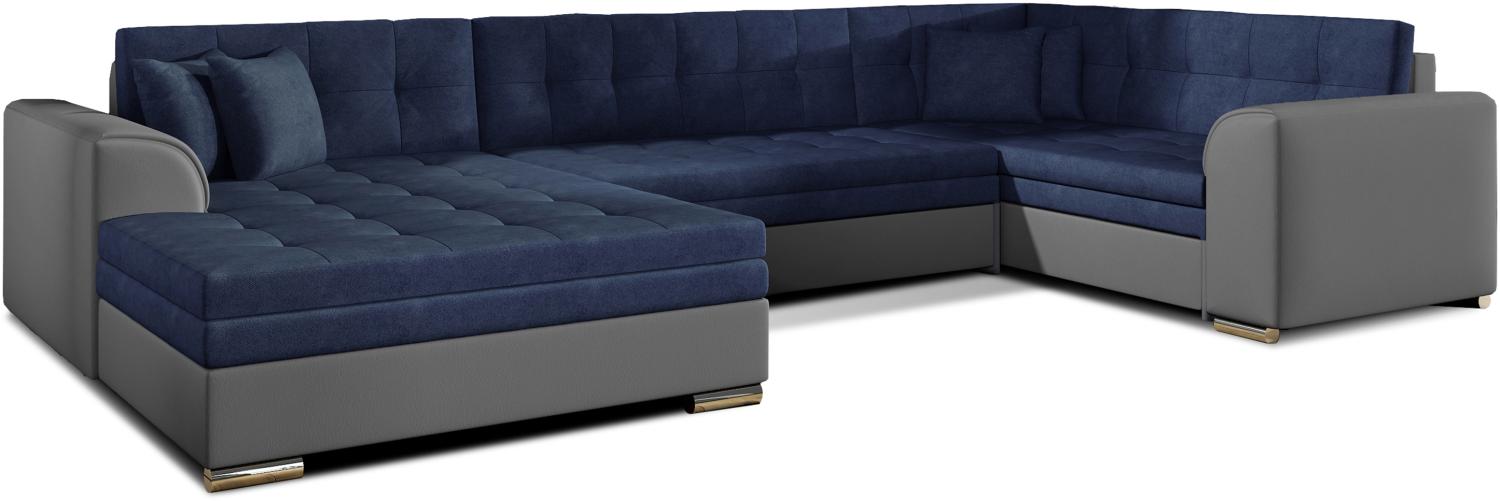 Damario, Ecksofa, Eckcouch, Dunkelblau Bild 1