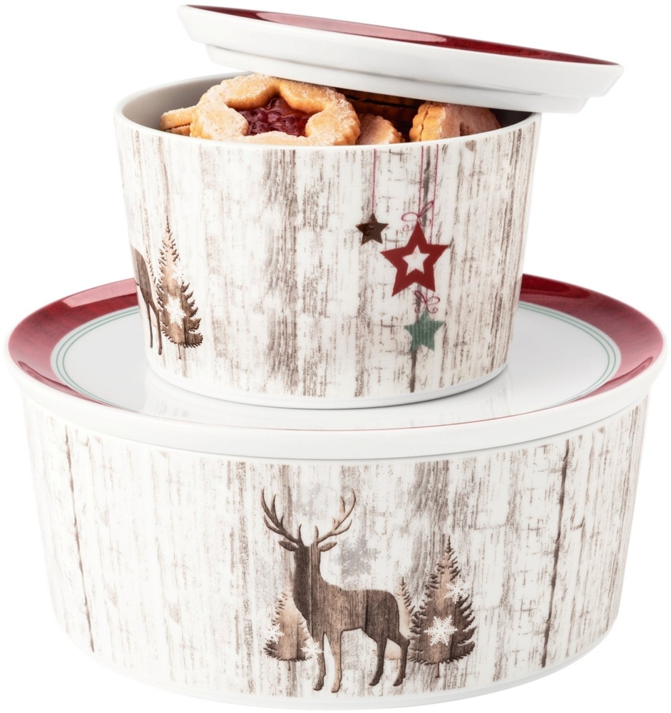 Weihnachtsgeschirr Life Christmas - Schale mit Deckel 14cm Life Christmas Bild 1