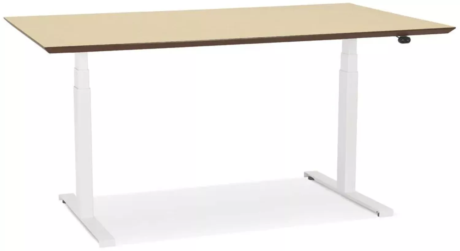 Kokoon Design Schreibtisch Sidebu Holz Natur und Weiß 150 cm Bild 1