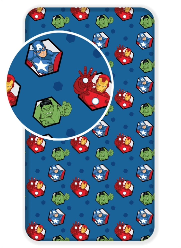 Marvel Avengers Spannbetttuch Weiches Betttuch 200x90 cm für Kinderzimmer Bild 1