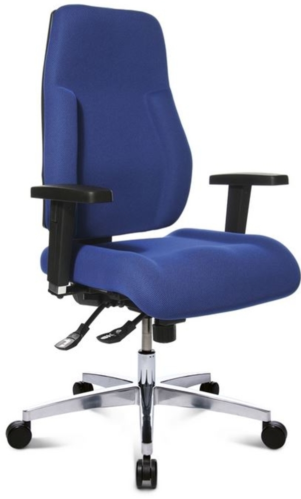 Topstar Bürodrehstuhl Drehstuhl P 91 royalblau-ohne Armlehnen-Teppichbodenrollen Bild 1