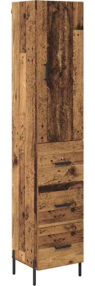 vidaXL Highboard Altholz 34,5 x 34 x 180 cm Holzwerkstoff 3415706 Bild 1