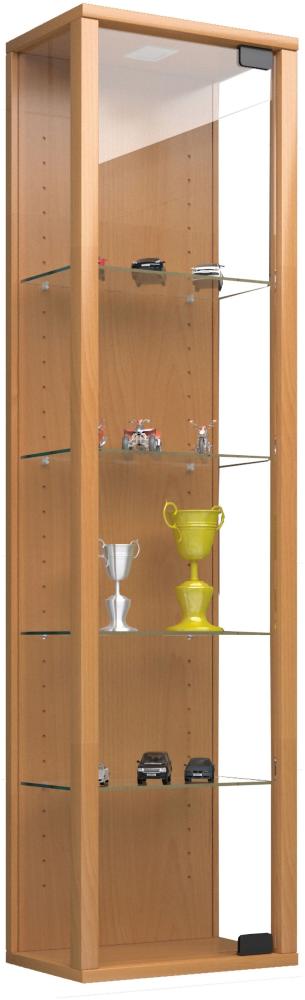 Vitrinenschrank Glas Wandschrank Vitrine Sammlervitrine Hängeschrank Buche Dekor Bild 1