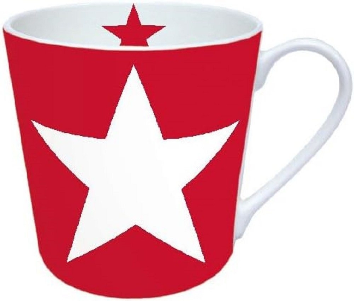 Ambiente Luxury Paper Products Becher Ambiente Becher Porzellan Stern -Red Star, Porzellan, Ideal Als Geschenk Bild 1