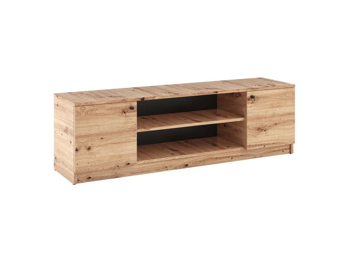 Beautysofa TV-Schrank groß Schrank mit offenen Regalen für den Fernseher B:160/H:48,5/T:40cm, eiche artisan Bild 1