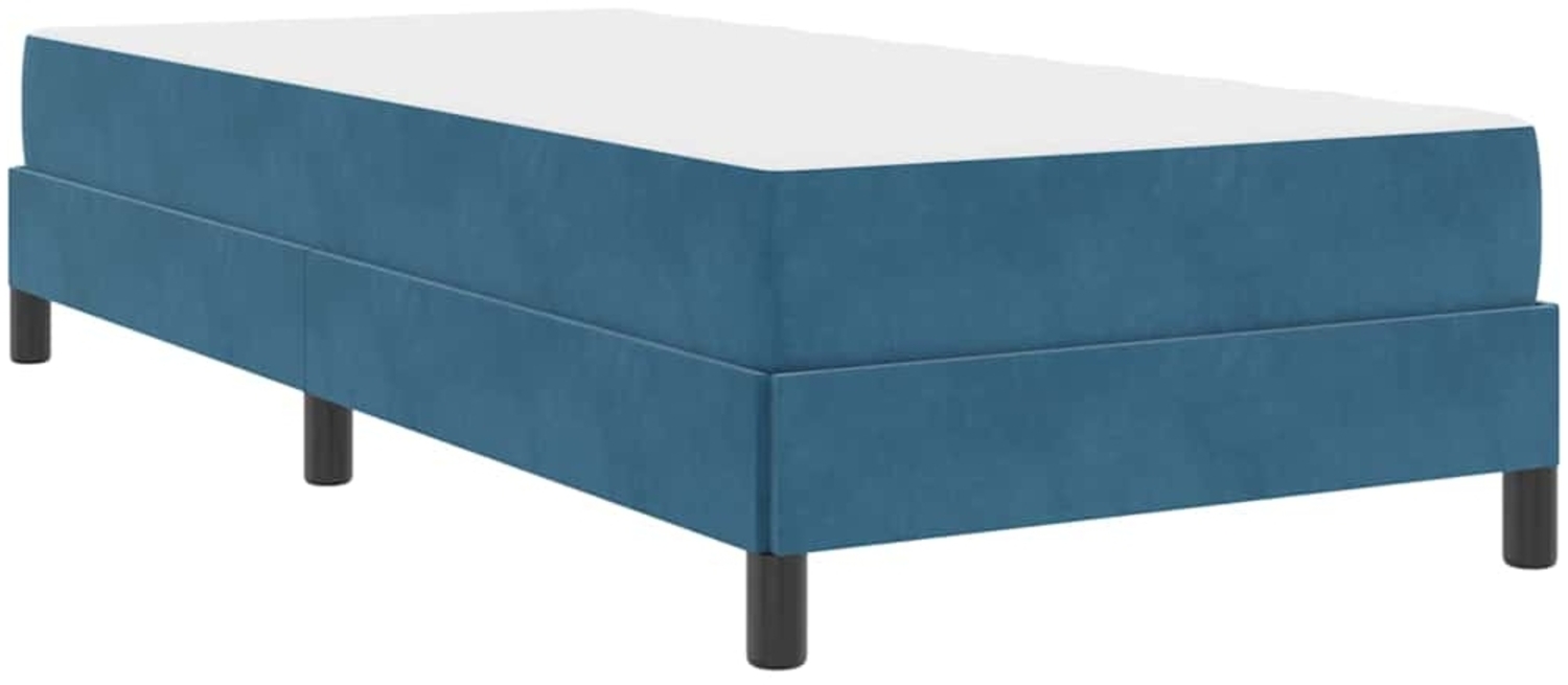vidaXL Boxspringbett mit Matratze Dunkelblau 90 x 190 cm Stoff 3398663 Bild 1