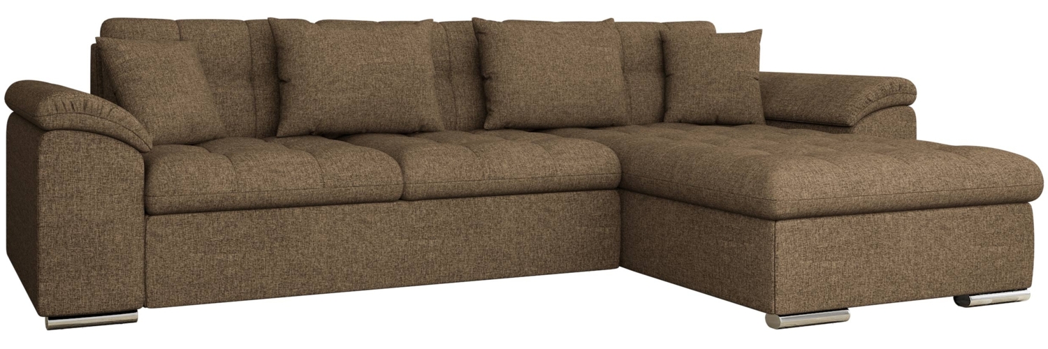 Ecksofa Diana mit Schlaffunktion und Bettkasten (Farbe: Lux 03, Seite: Rechts) Bild 1