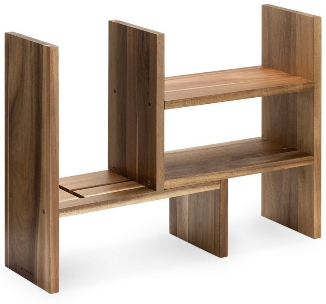 Navaris Bücherwand Schreibtisch-Organizer 64x15,5x40 - verstellbares Regal - Natur, 1-tlg. Bild 1