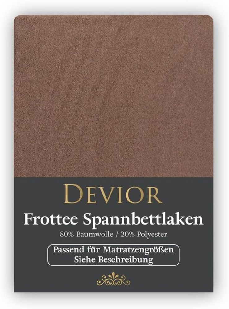 Devior Spannbettlaken Spannbetttuch Bettlaken Winter Weich Warm Leintuch 80% Baumwolle, Frottee, Gummizug: Rundumgummizug, Matratzen Bezug bis 22cm Matratzenhöhe Kuschelig Flauschig Bild 1