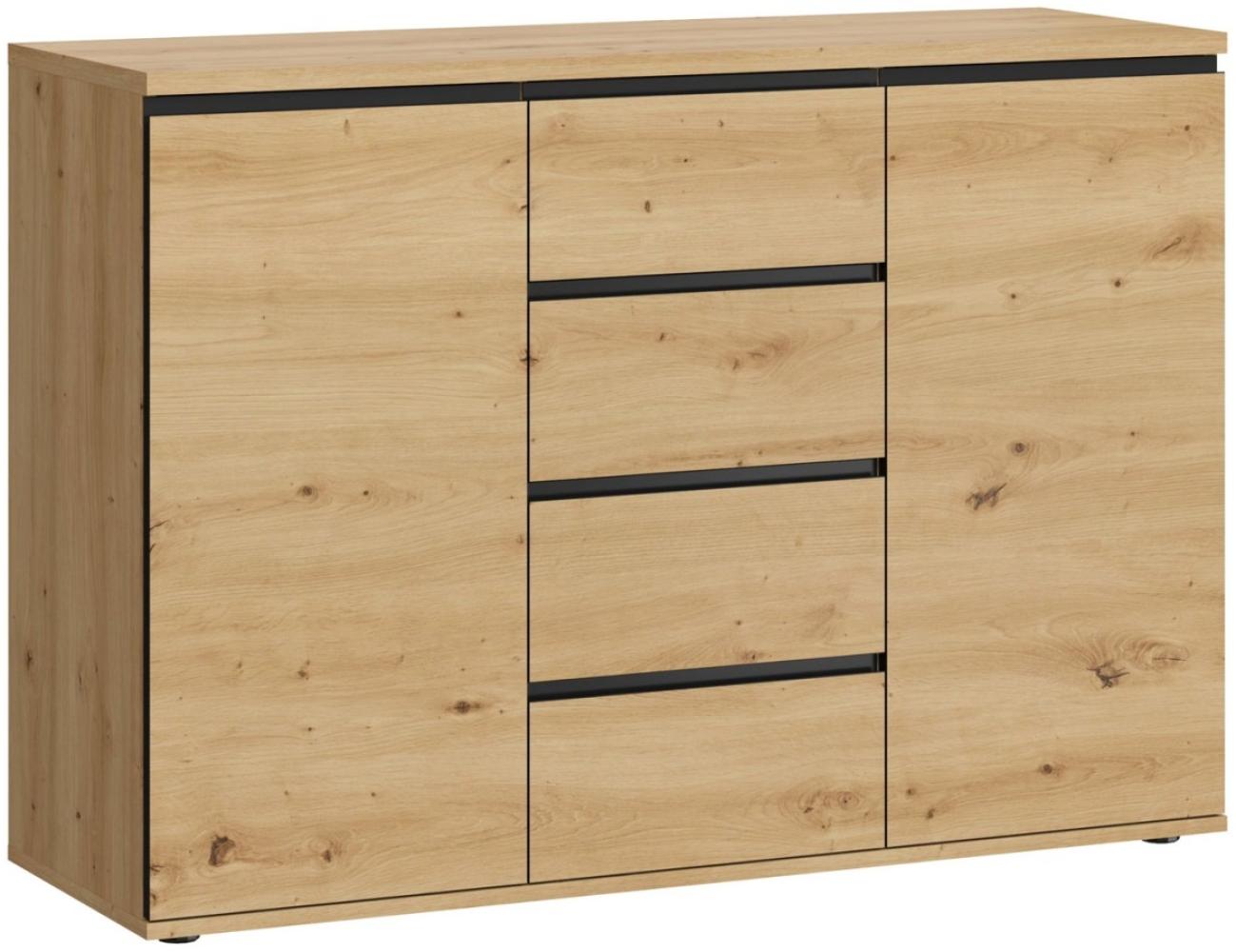 Küchenschrank Hochschrank 60cm Korpus- & lackierte Frontfarbe wählbar (RI-D14/DL/60/207) Bild 1