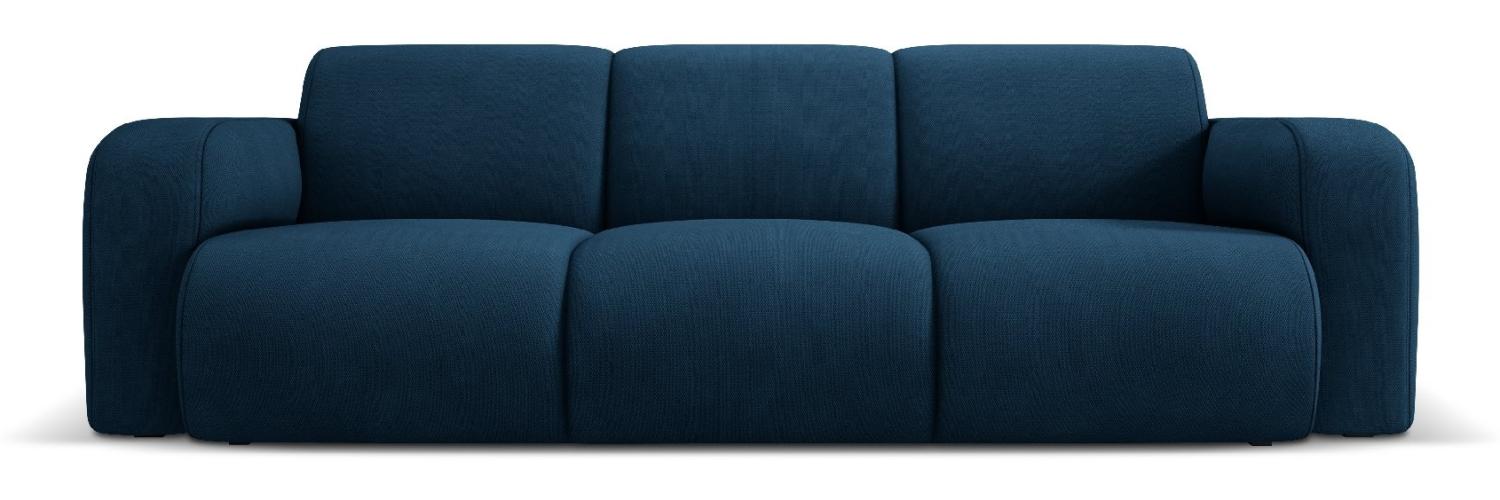 Micadoni Boucle Sofa Molino 3-Sitzer Strukturierter Stoff Königsblau Bild 1