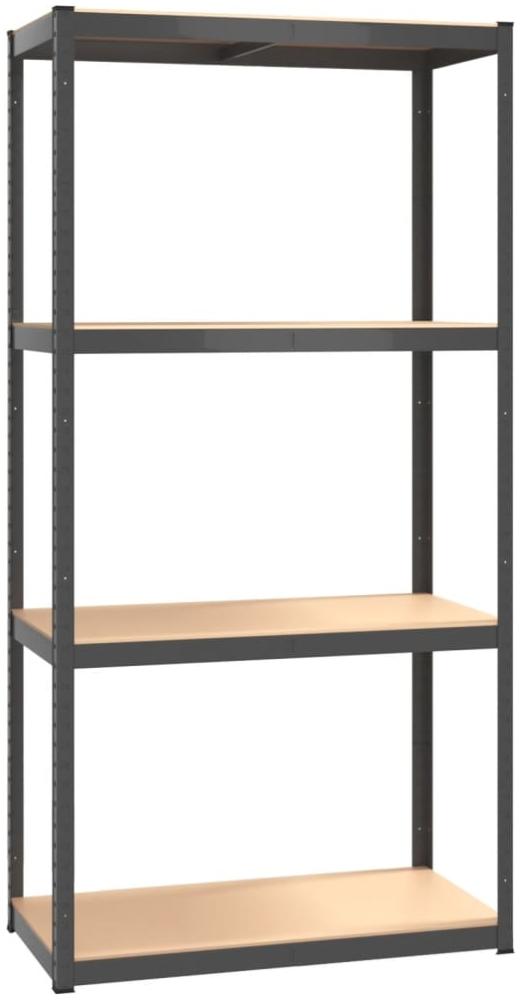 vidaXL Lagerregal mit 4 Böden Anthrazit Stahl & Holzwerkstoff 152849 Bild 1