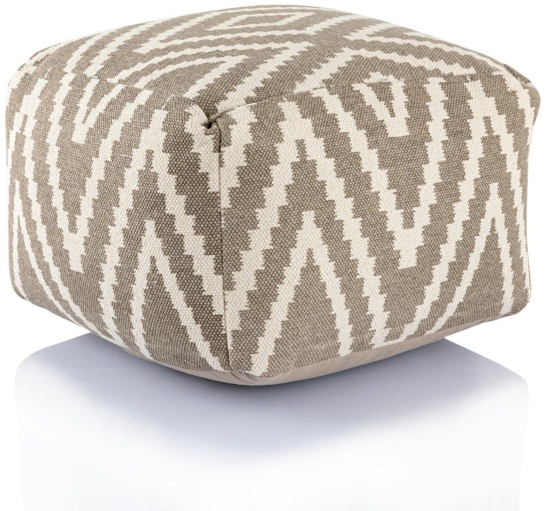 Sitzwürfel Fußhocker Sitzhocker 50 x 35 x 50 cm Pouf Kelim Bodenkissen Peru schwar... Bild 1