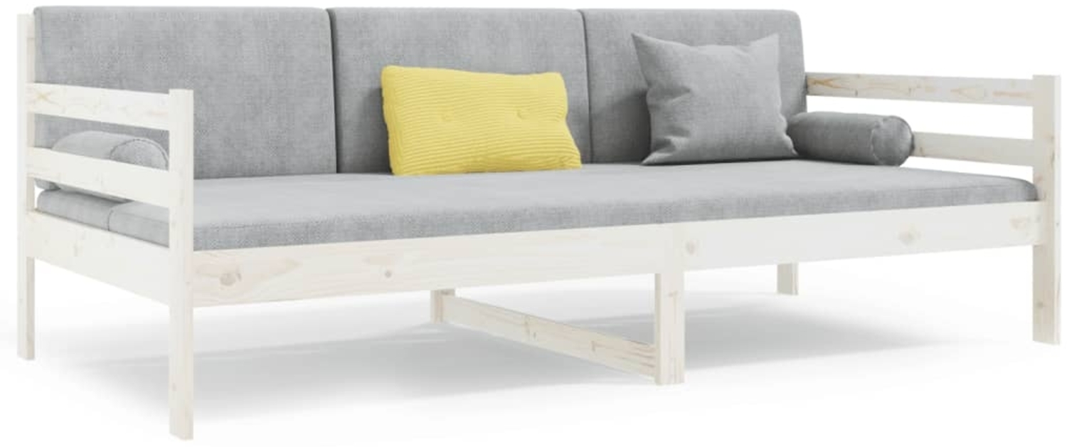 Tagesbett Weiß 80x200 cm Massivholz Kiefer [814680] Bild 1