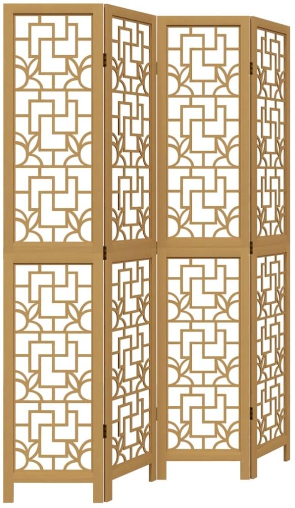 vidaXL 4-tlg. Raumteiler Braun Massivholz Paulownia 358867 Bild 1