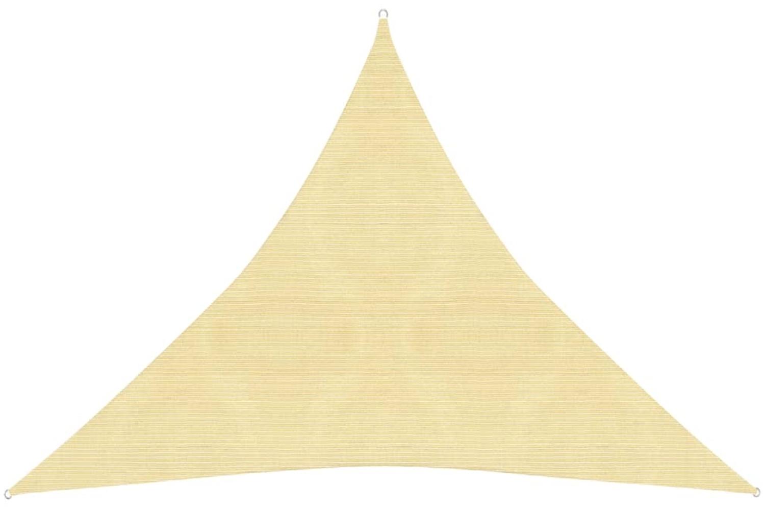 Sonnensegel HDPE Dreieckig 5 x 5 x 5 m Beige Bild 1