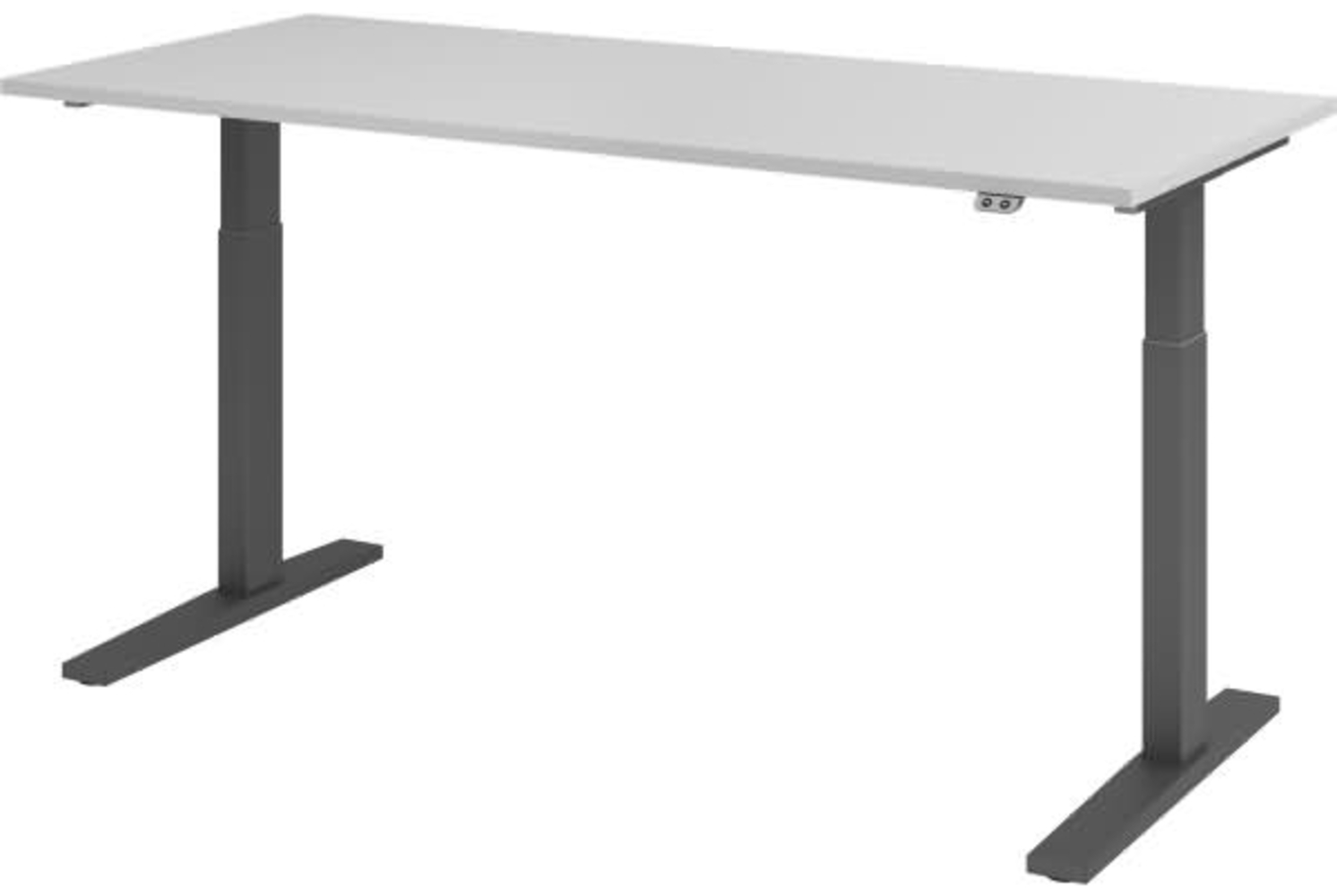Sitz-Steh-Schreibtisch elektrisch 180x80 cm Grau/Graphit Bild 1