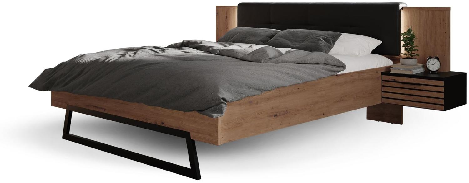 Bett Janet 255 x 93 x 211 Artisan Eiche/Schwarz 10260 Bild 1
