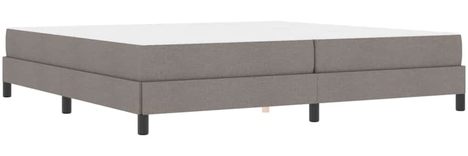 vidaXL Boxspringbett mit Matratze Taupe 200 x 200 cm Stoff 3398518 Bild 1
