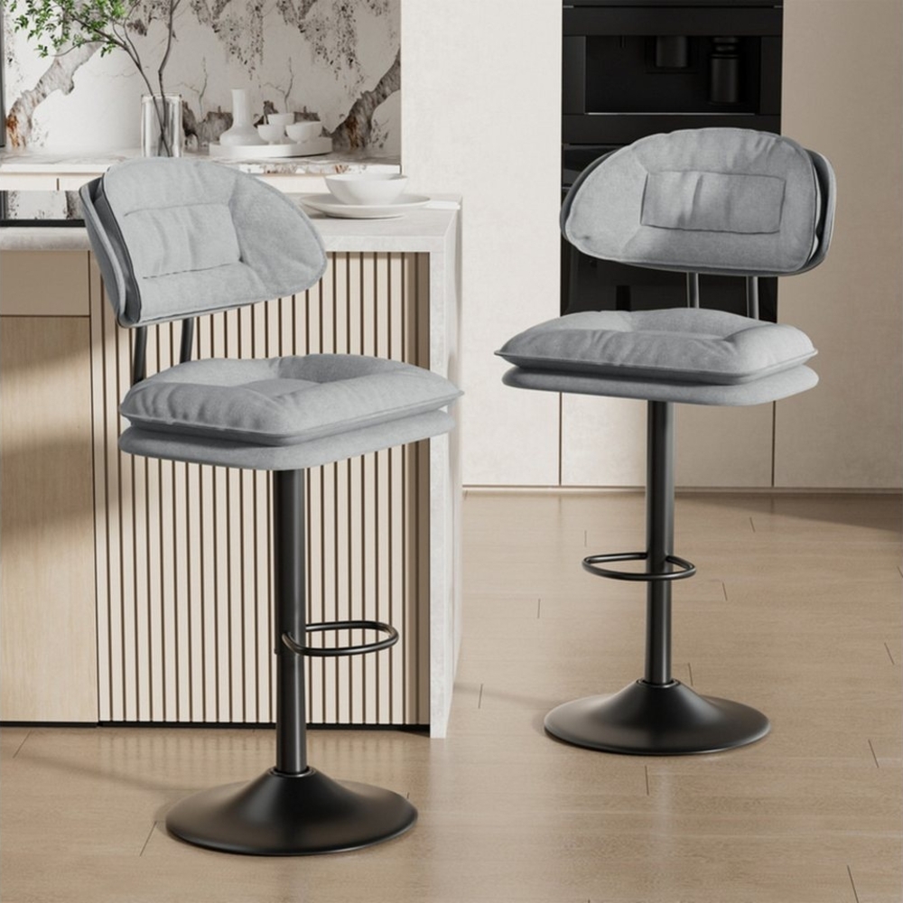 HawthyHome Barhocker 2er Set, Ergonomische Gepolsterte Barstühle mit Rückenlehne (2 St), Höhenverstellbare Doppellagige Barhocker Bild 1
