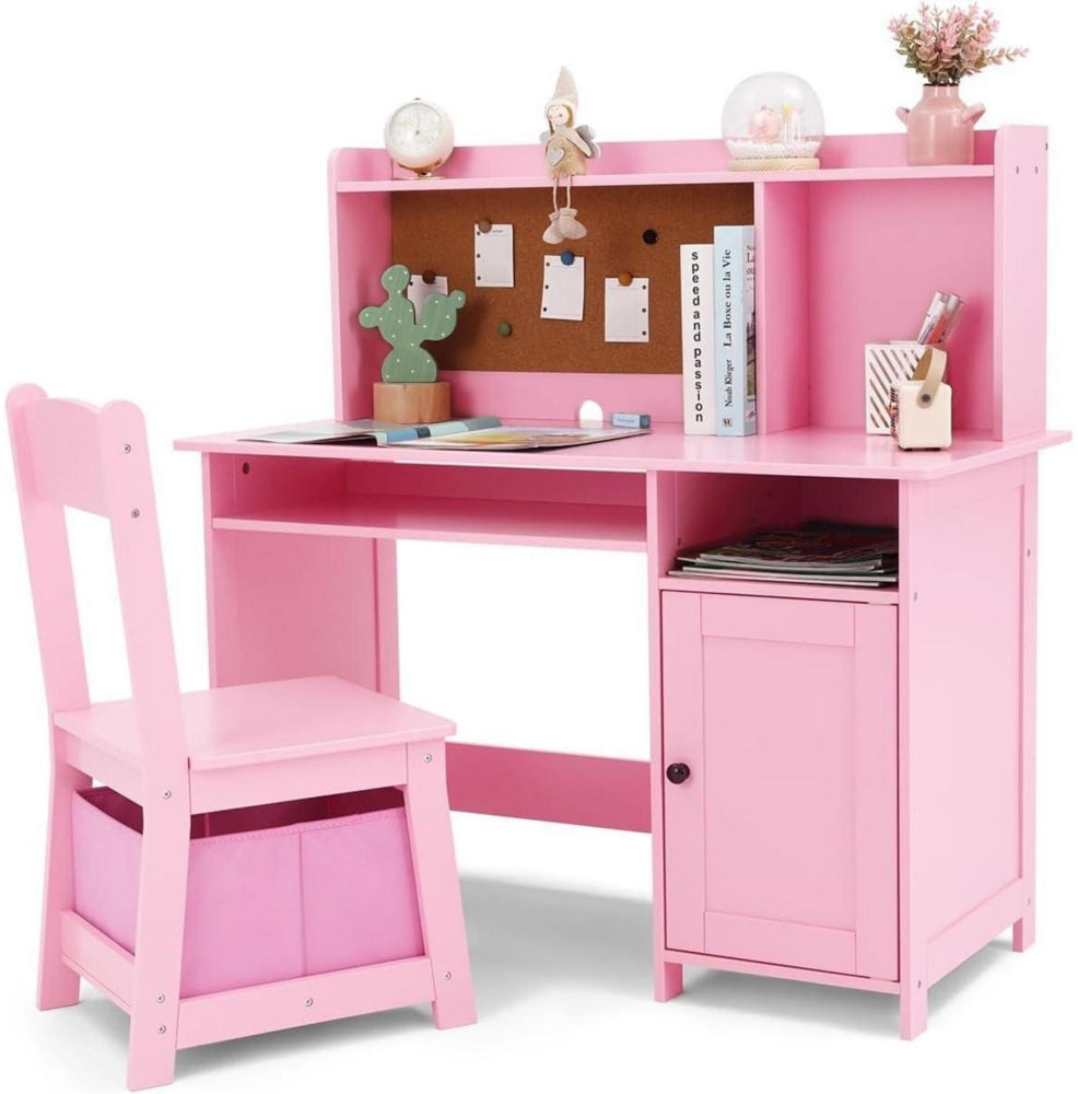 Kinderschreibtisch Holz Kinder Schreibtisch Stuhl Rosa Wein Multifunktional Bild 1