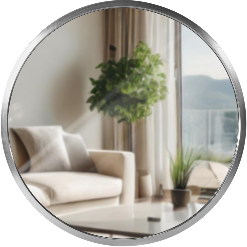CLP Wandspiegel Elsie rund in 4 Größen, für Wohnzimmer, Schlafzimmer oder Bad,silber S Bild 1