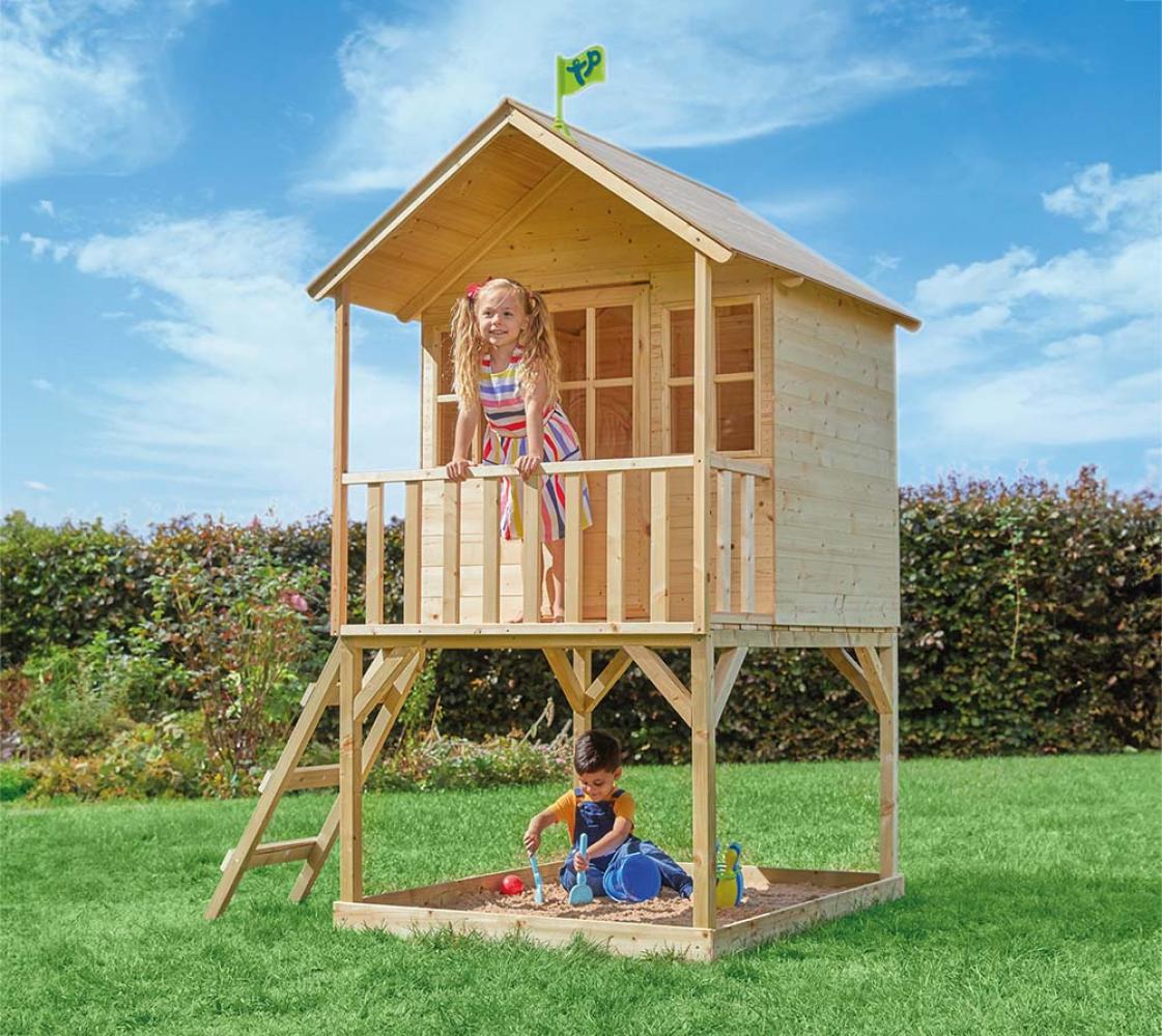 TP Toys Holz Stelzenhaus Wald | Spielhaus | Natur | 137x167x230 cm Bild 1