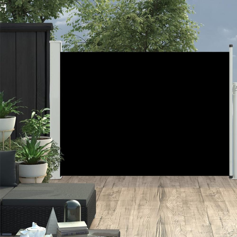 vidaXL Ausziehbare Seitenmarkise 100×500 cm Schwarz 48382 Bild 1