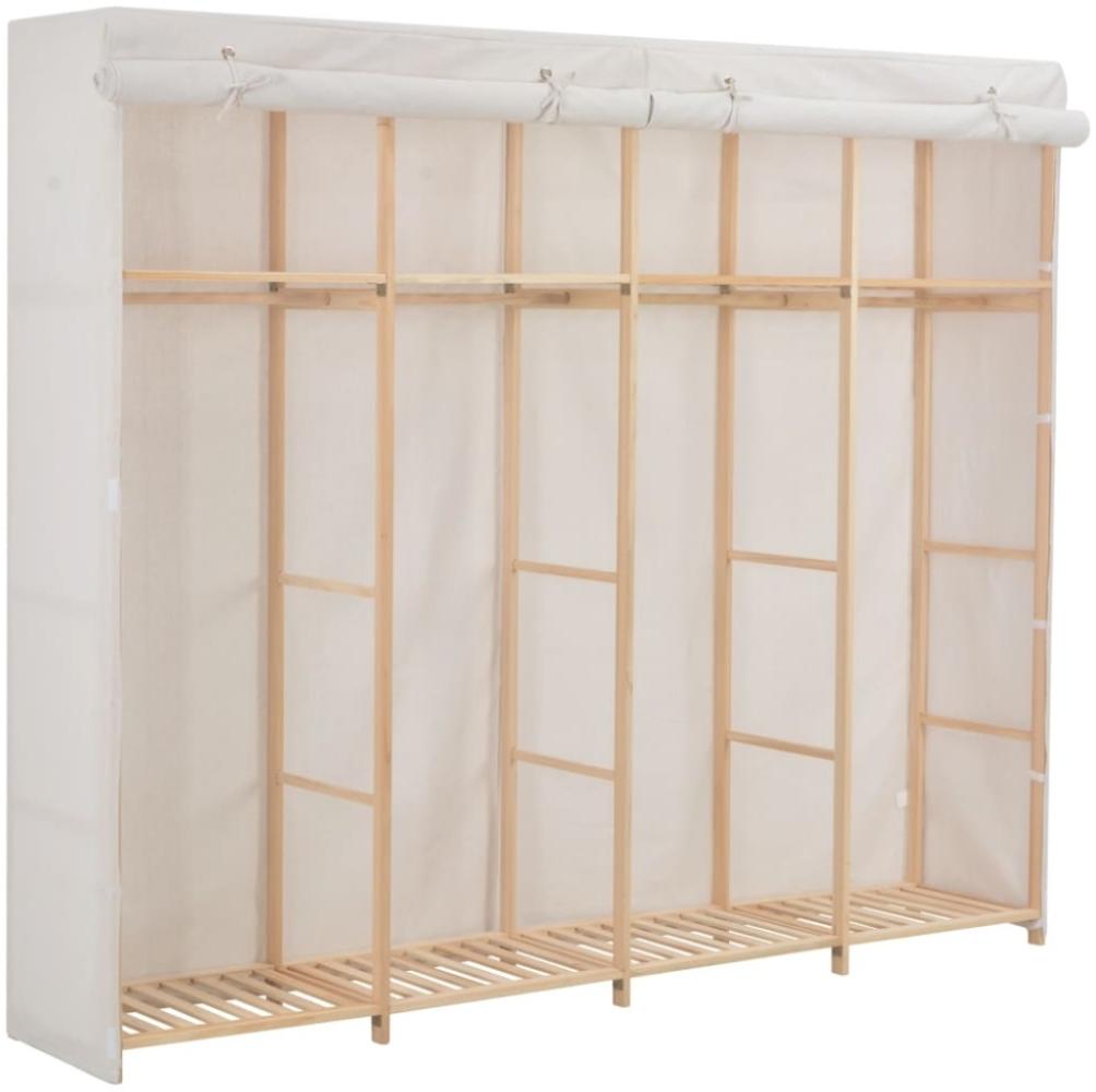 vidaXL Kleiderschrank Weiß 200 x 40 x 170 cm Stoff 248200 Bild 1