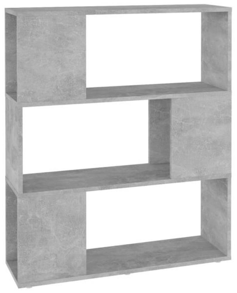 vidaXL Bücherregal Raumteiler Betongrau 80x24x94 cm Holzwerkstoff 809129 Bild 1