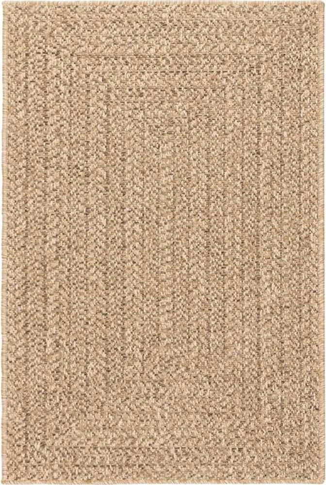 vidaXL Teppich ZIZUR Beige 140x200 cm Jute-Optik Indoor und Outdoor 4010395 Bild 1