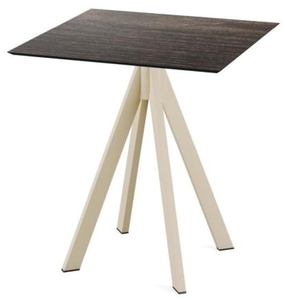 Infinity Terrassentisch Sand Gestell + Riverwashed Wood Hpl 70X70 Cm Bild 1