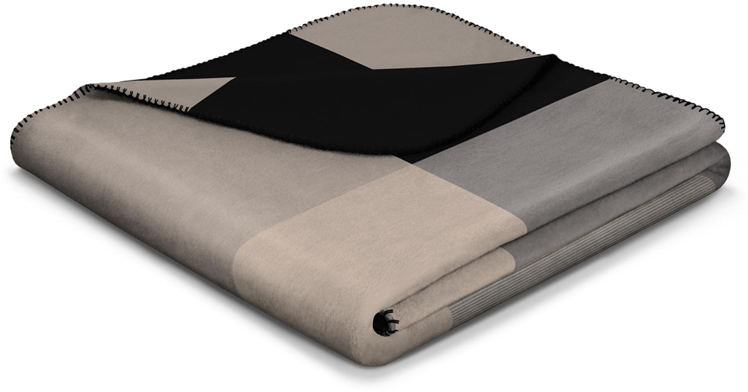 Biederlack Wohndecke Kuscheldecke 150x200 Alp Square karo beige grau 812773 Bild 1