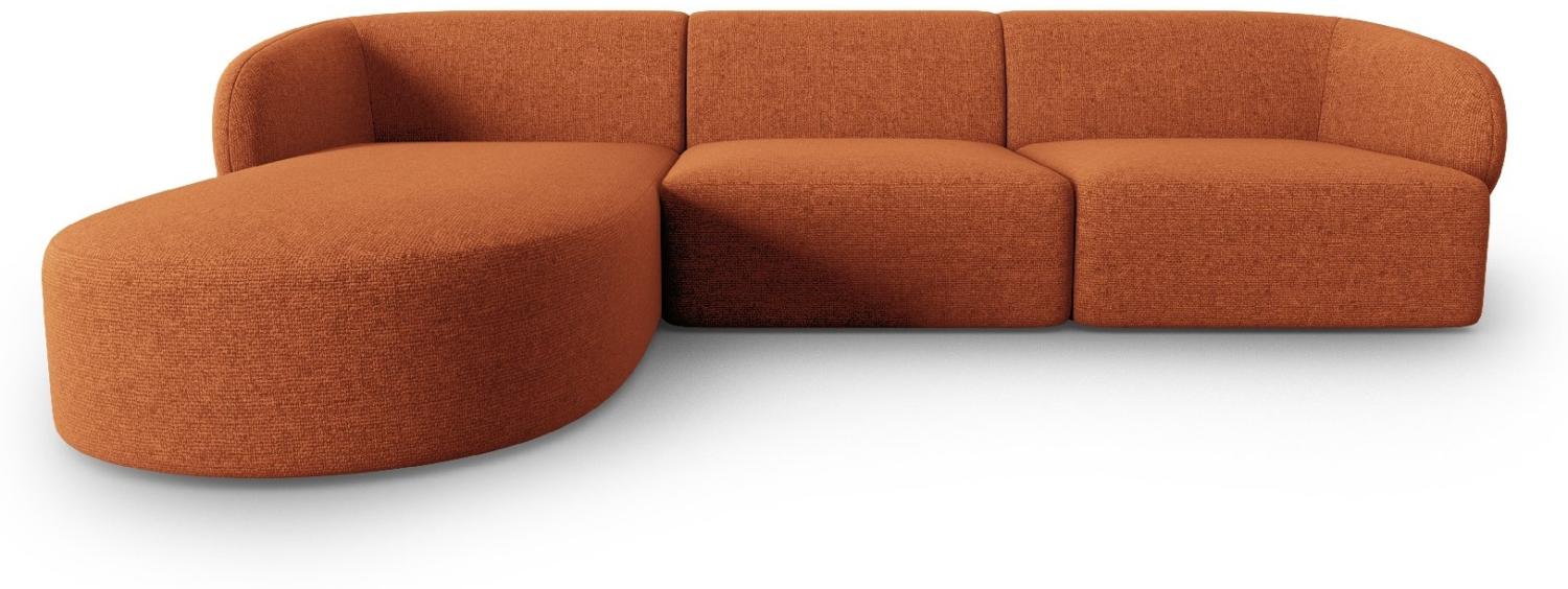 Micadoni Modulares Ecksofa Shane 4-Sitzer Links Chenille Terrakotta Melange Bild 1