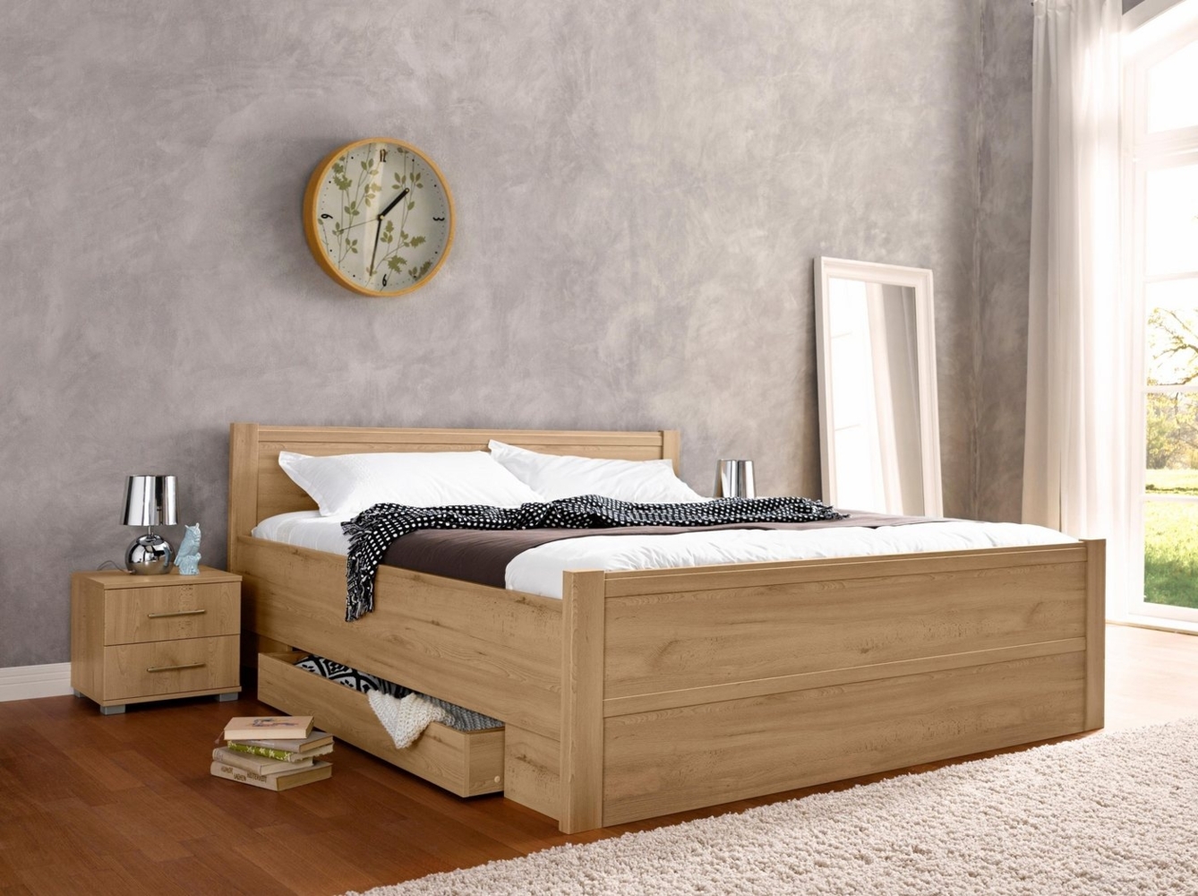 priess Bett Husum Schlafzimmer Jugendzimmer Rahmenbett, mit Komforthöhe verschiedene Ausführungen hochwertige Premium Qualität Bild 1