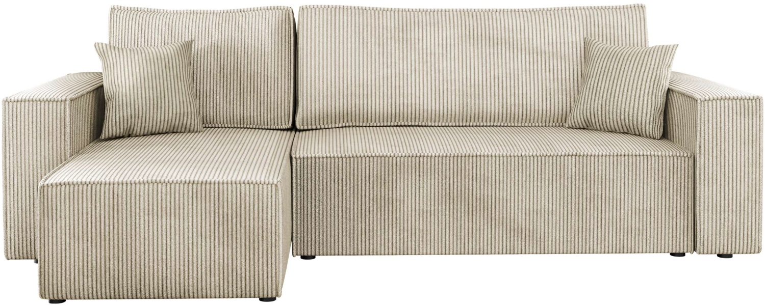'Kobaro' Ecksofa, Cord, Farbe: Poso 100, 82 x 244 x 145 cm Bild 1