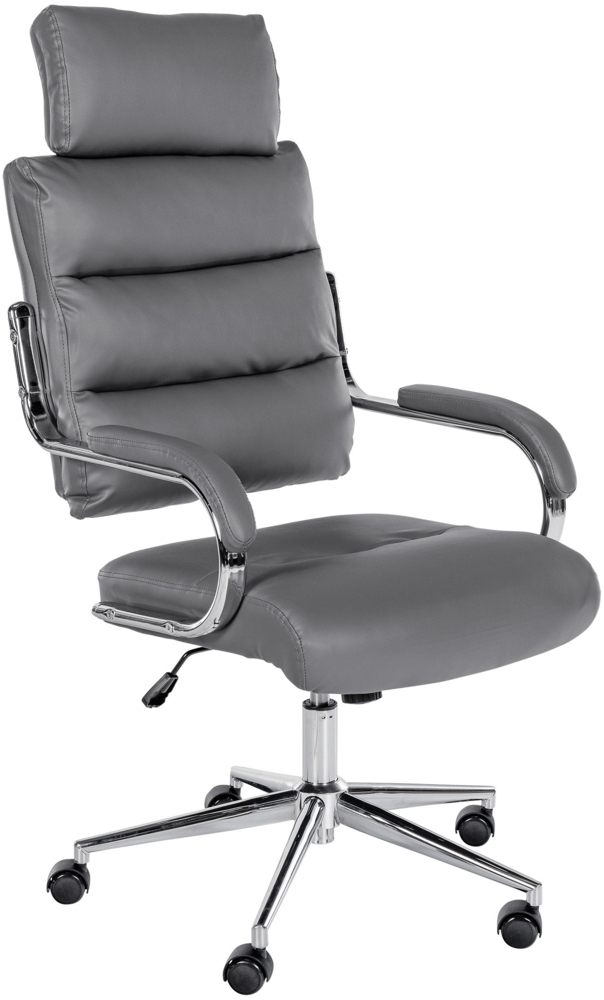 CLP Bürostuhl Campo Kunstlederbezug höhenverstellbar drehbar mit Kippfunktion,grau Bild 1