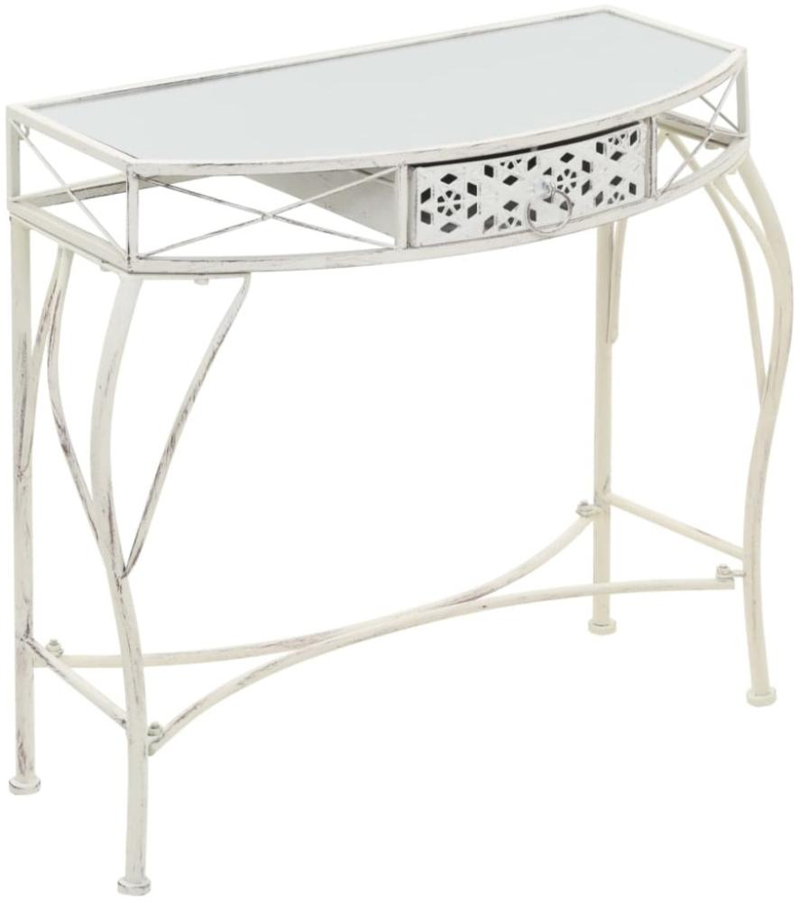 vidaXL Beistelltisch Französischer Stil Metall 82x39x76 cm Weiß 245935 Bild 1