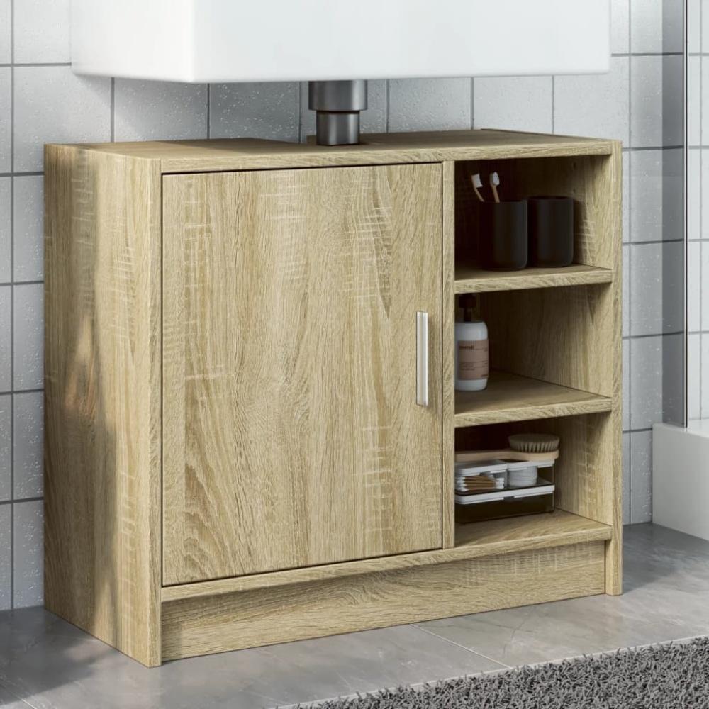 vidaXL Waschbeckenunterschrank Sonoma-Eiche 63x29x55 cm Holzwerkstoff 848131 Bild 1