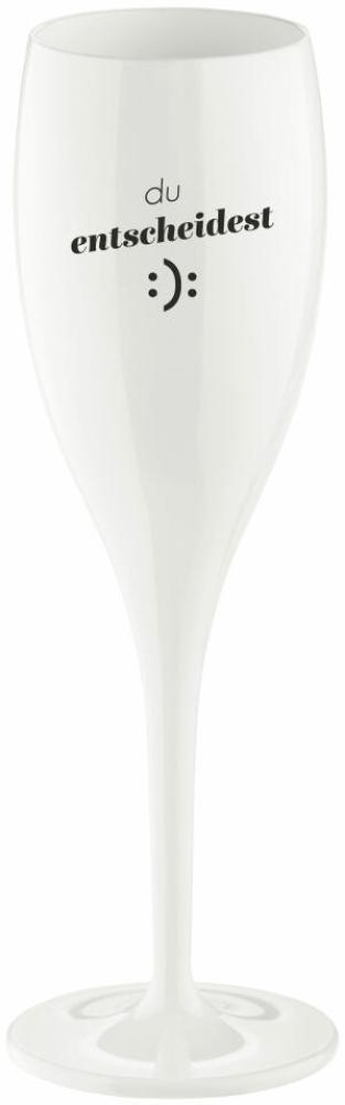 Koziol Sektglas Cheers No. 1 Du Entscheidest, Kunststoff, Cotton White, 100 ml, 3921525 Bild 1