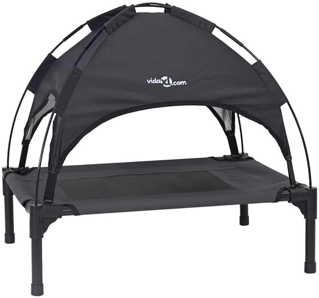 vidaXL Hundebett Schwarz m Stahl 42008166 Bild 1