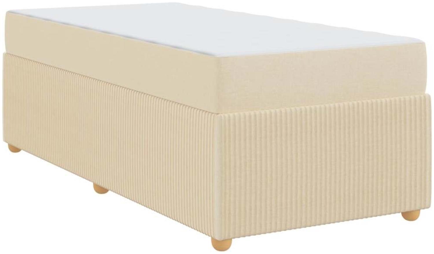 vidaXL Bettrahmen mit Matratze Creme 80 x 200 cm Stoff 3398319 Bild 1