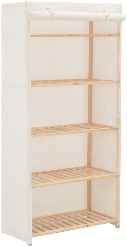 vidaXL Kleiderschrank Weiß 79 x 40 x 170 cm Stoff 248190 Bild 1