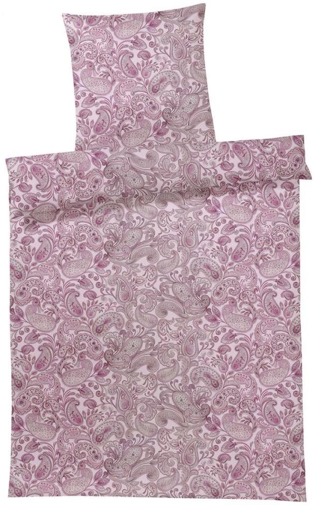 Elegante Feinste Bio Mako-Satin Bettwäsche 155x220 Paisley rose 2215-1 Opus Bild 1
