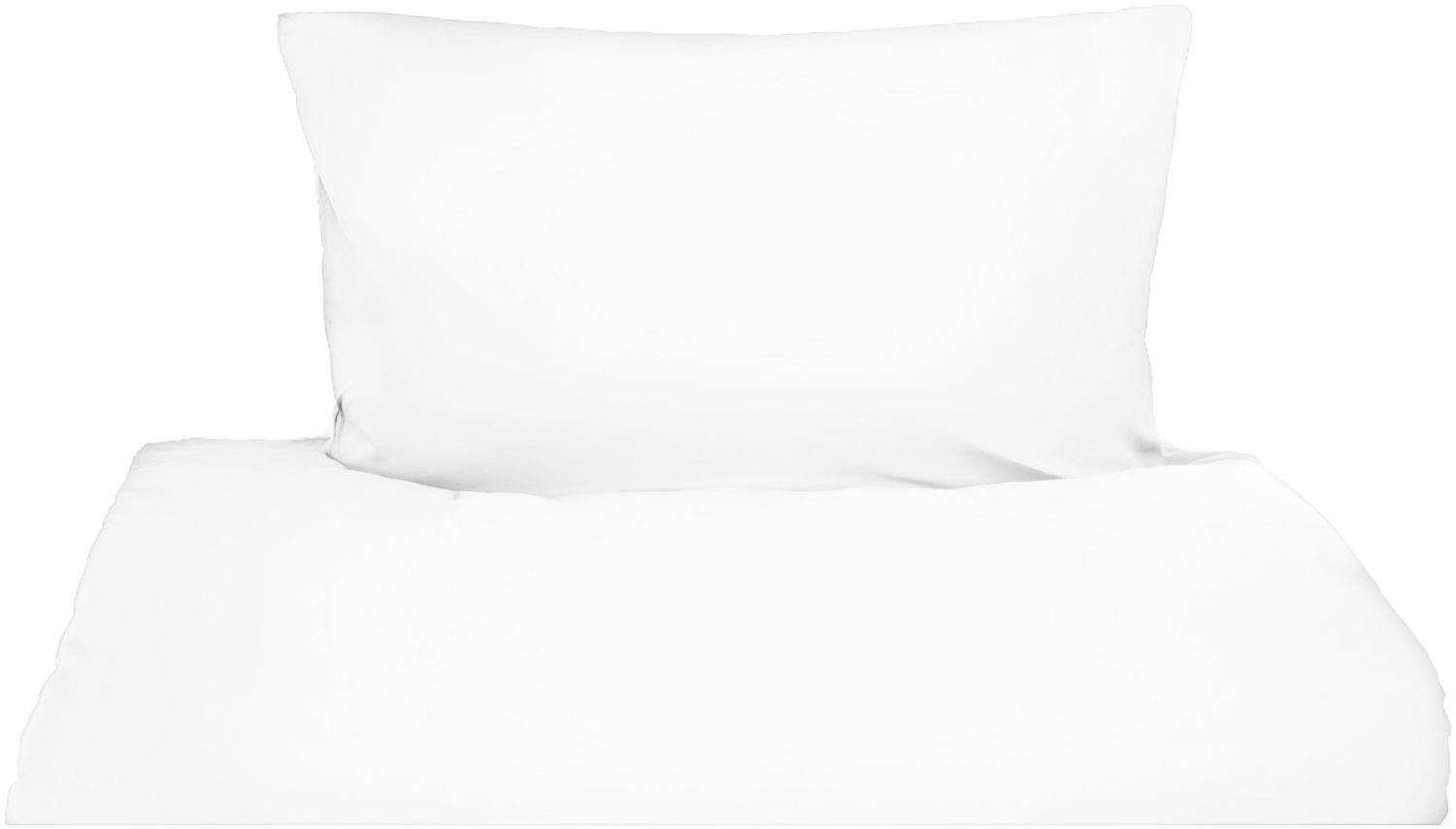 Einfarbige Bettwäschen-Sets für Einzel- und Doppelbetten, 100% Baumwolle Weiß 155x220 cm Bild 1