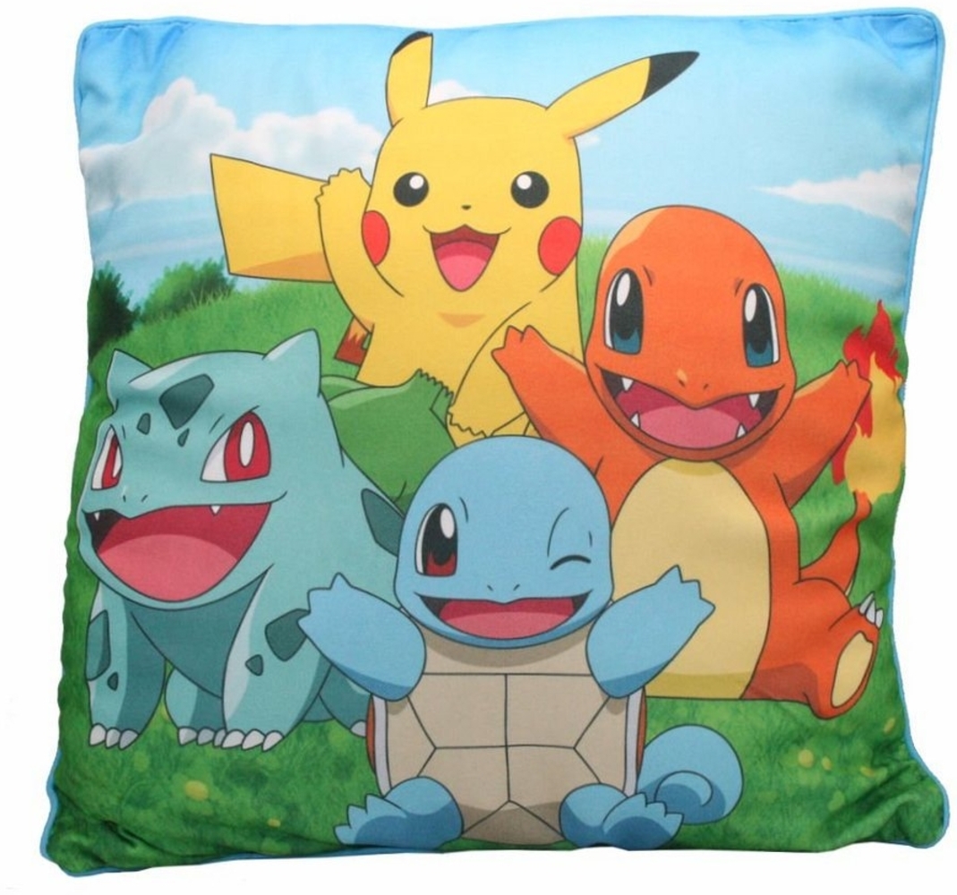 POKÉMON Dekokissen Pikachu, Bisasam, Glumanda & Schiggy Pokemon 40x40 cm Deko-Kissen Bild 1